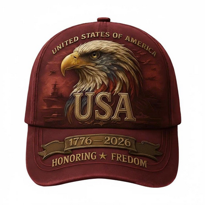 USA 250 Years Birthday Baseball Cap, 4th of July Hat, 1776–2026 Unisex Cap, Independence Gifts For Patriot