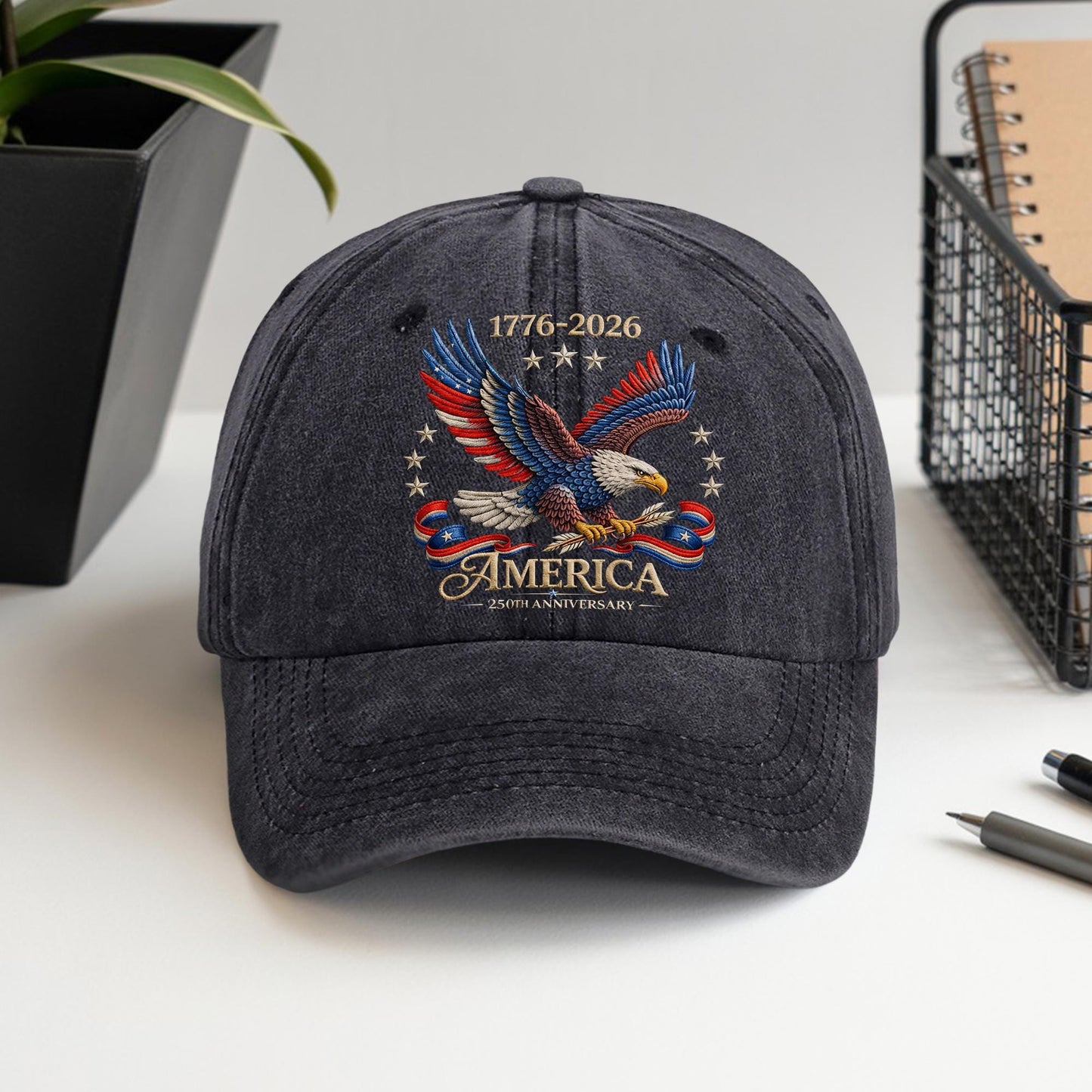 250th Anniversary America Patriotic Hat 1776–2026,Bald Eagle American Printed Cap, Patriotic USA Basebal Cap, America Veteran Gift
