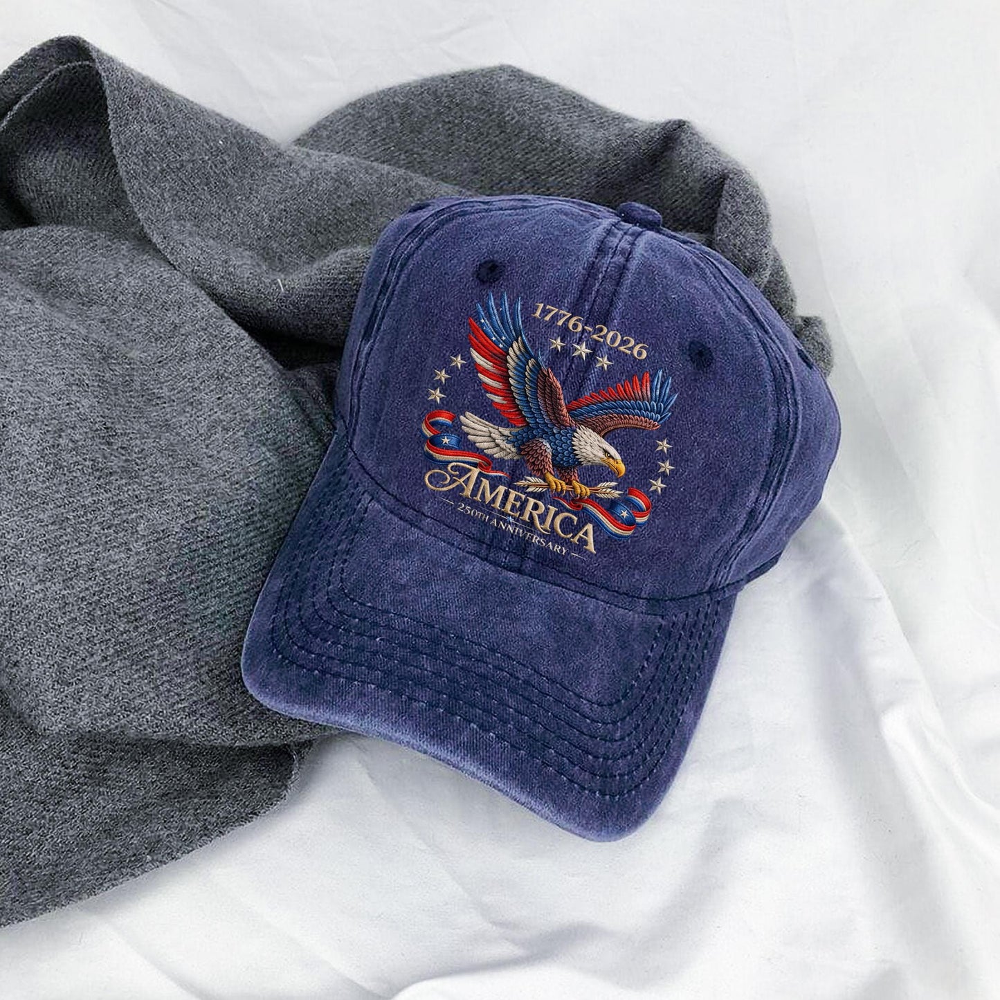 250th Anniversary America Patriotic Hat 1776–2026,Bald Eagle American Printed Cap, Patriotic USA Basebal Cap, America Veteran Gift
