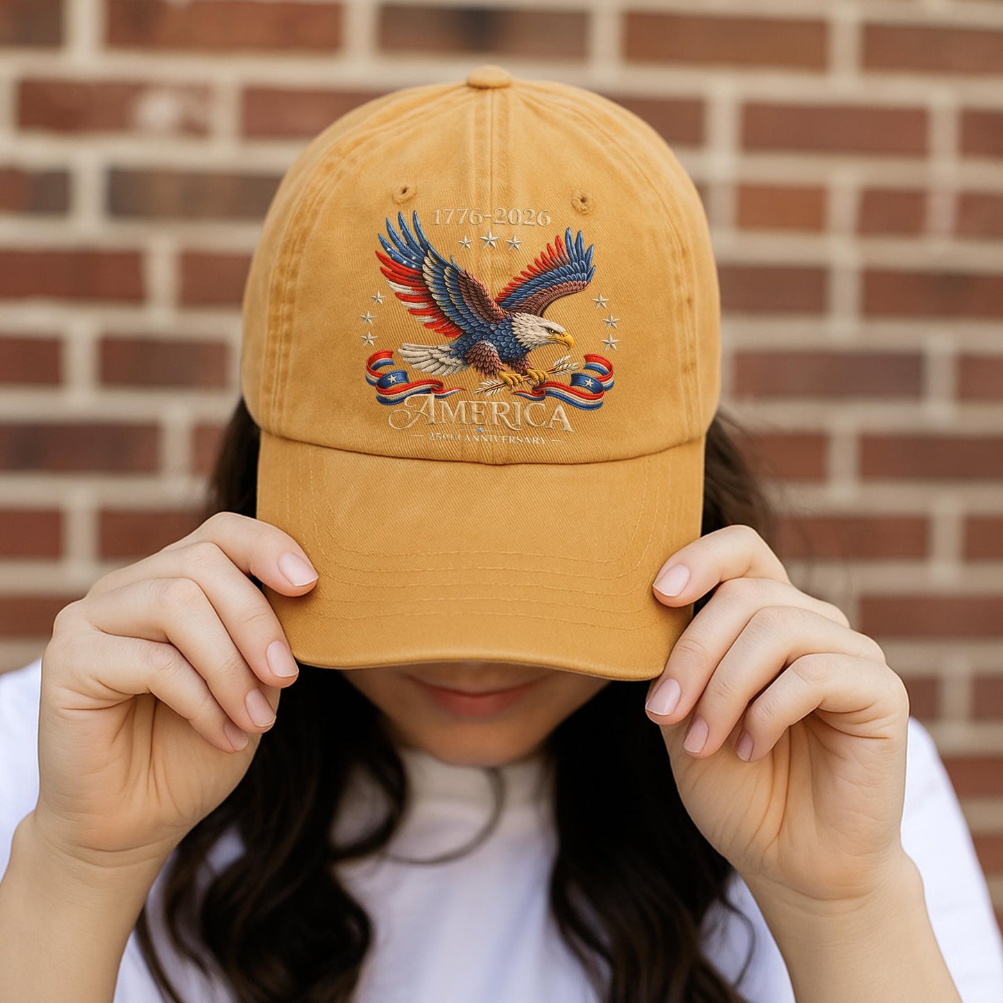 250th Anniversary America Patriotic Hat 1776–2026,Bald Eagle American Printed Cap, Patriotic USA Basebal Cap, America Veteran Gift