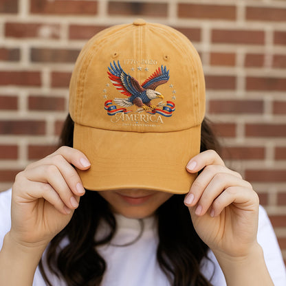 250th Anniversary America Patriotic Hat 1776–2026,Bald Eagle American Printed Cap, Patriotic USA Basebal Cap, America Veteran Gift