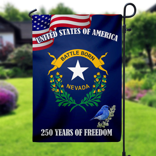 USA 250th Anniversary Garden Flag, 2026 Patriotic Bluebird Yard Banner, Semiquincentennial Decor ,Veteran Gift Outdoor