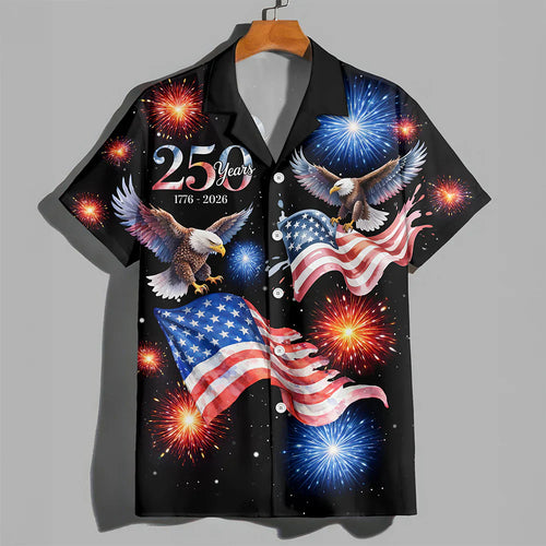 250 Years 1776 - 2026 Patriotic Eagle Hawaii Shirt