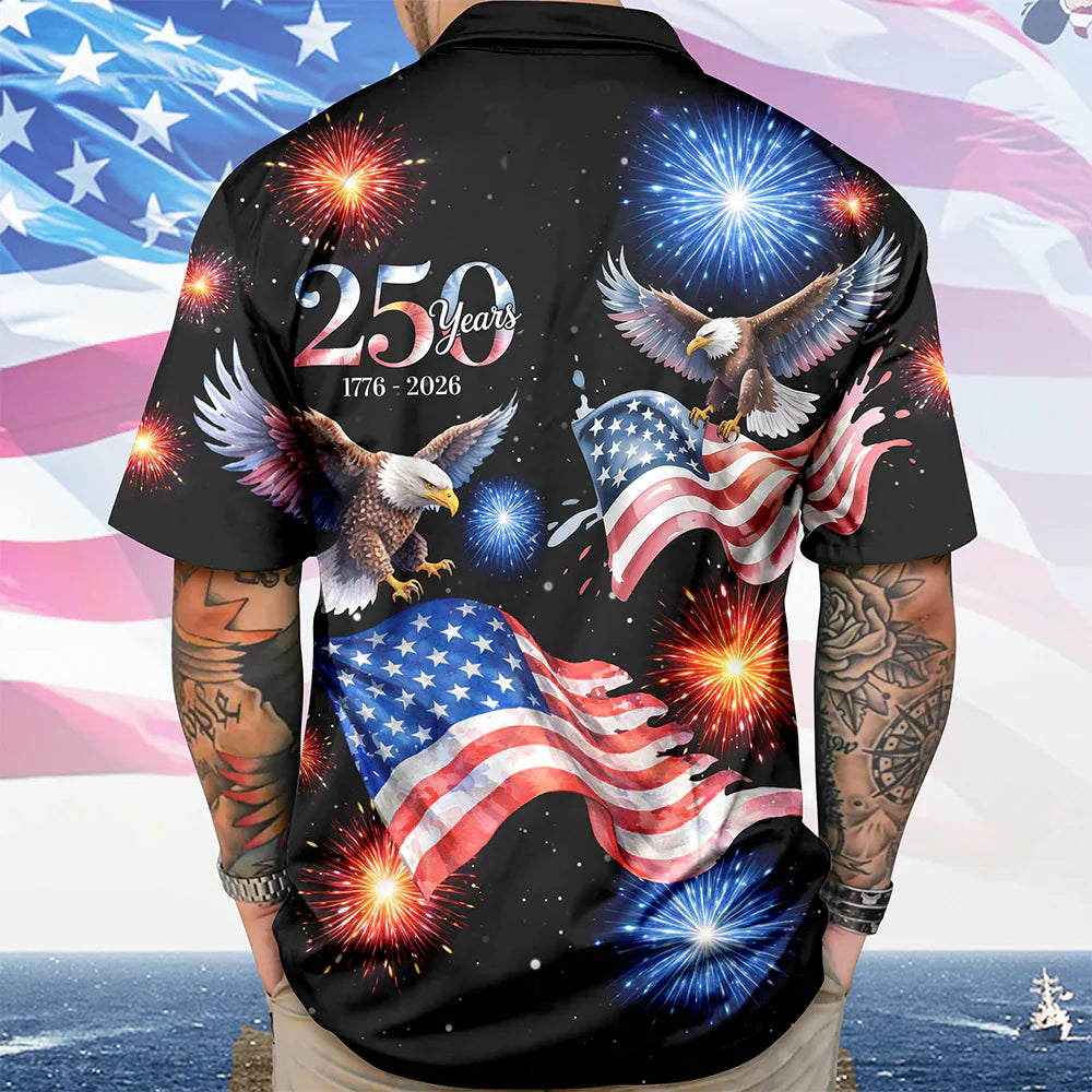 250 Years 1776 - 2026 Patriotic Eagle Hawaii Shirt