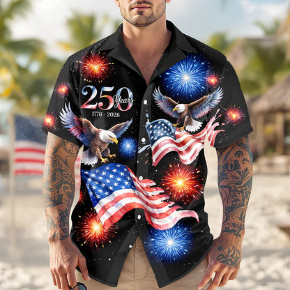 250 Years 1776 - 2026 Patriotic Eagle Hawaii Shirt