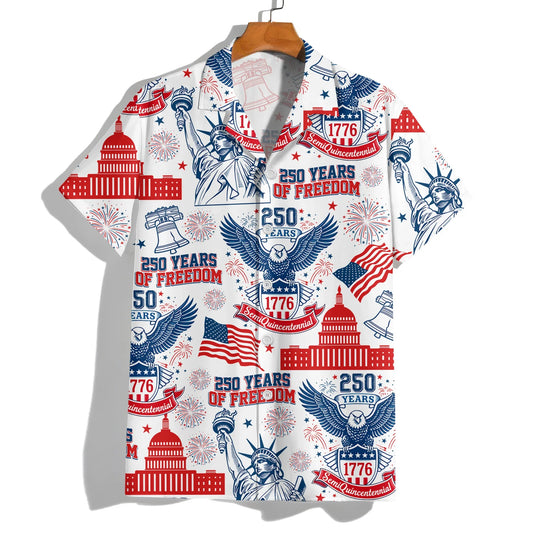 Personalized 250 Years Of Freedom America Hawaii Shirt