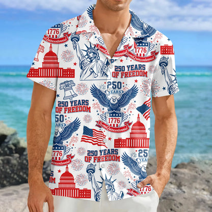 Personalized 250 Years Of Freedom America Hawaii Shirt