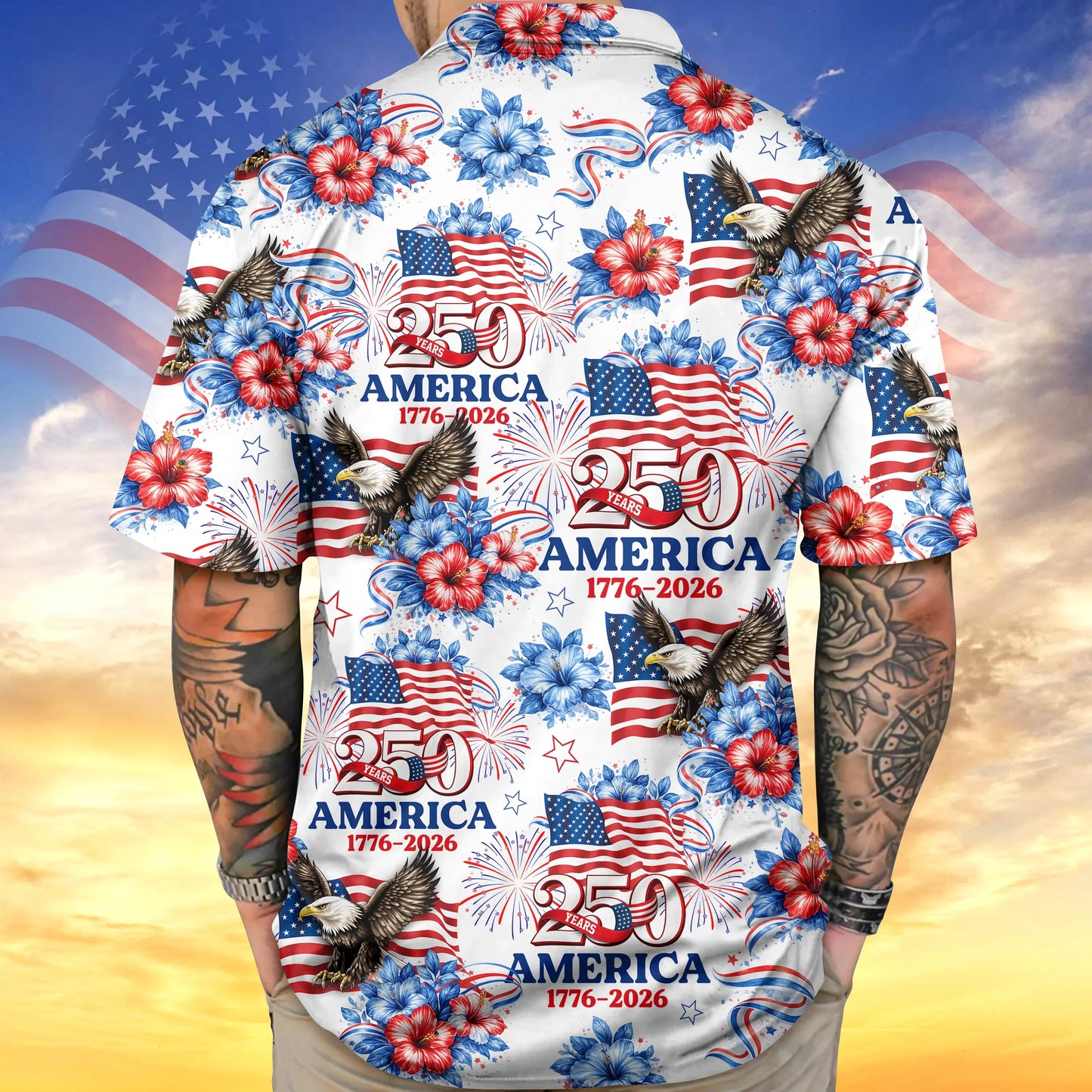 250 Years America 1776-2026 Patriotic Hawaii Shirt