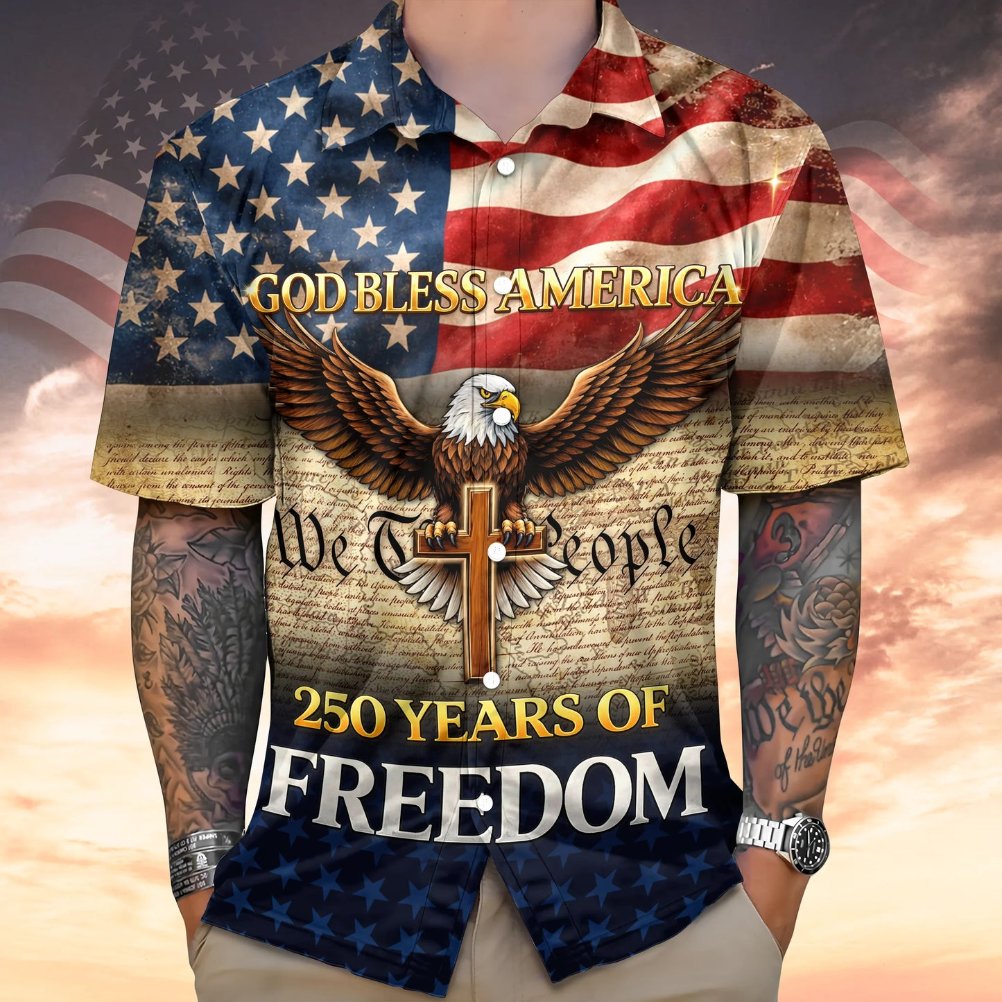 God Bless America - America 250 Years of Freedom Hawaii Shirt