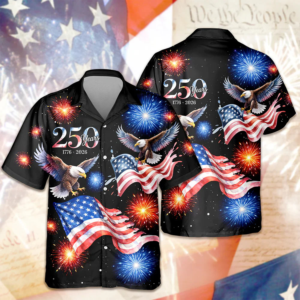 250 Years 1776 - 2026 Patriotic Eagle Hawaii Shirt