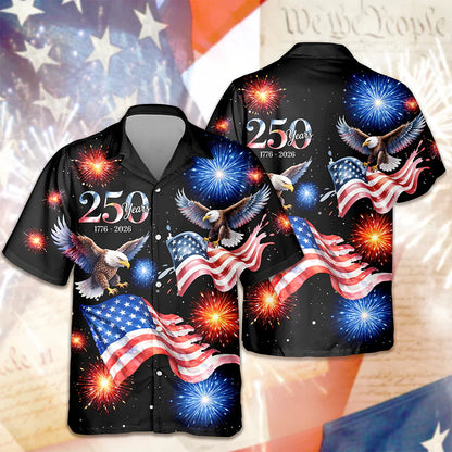 250 Years 1776 - 2026 Patriotic Eagle Hawaii Shirt