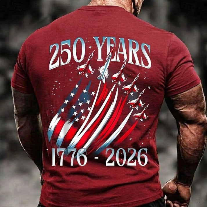 250 Years Of Freedom Men's American Us Flag Eagle